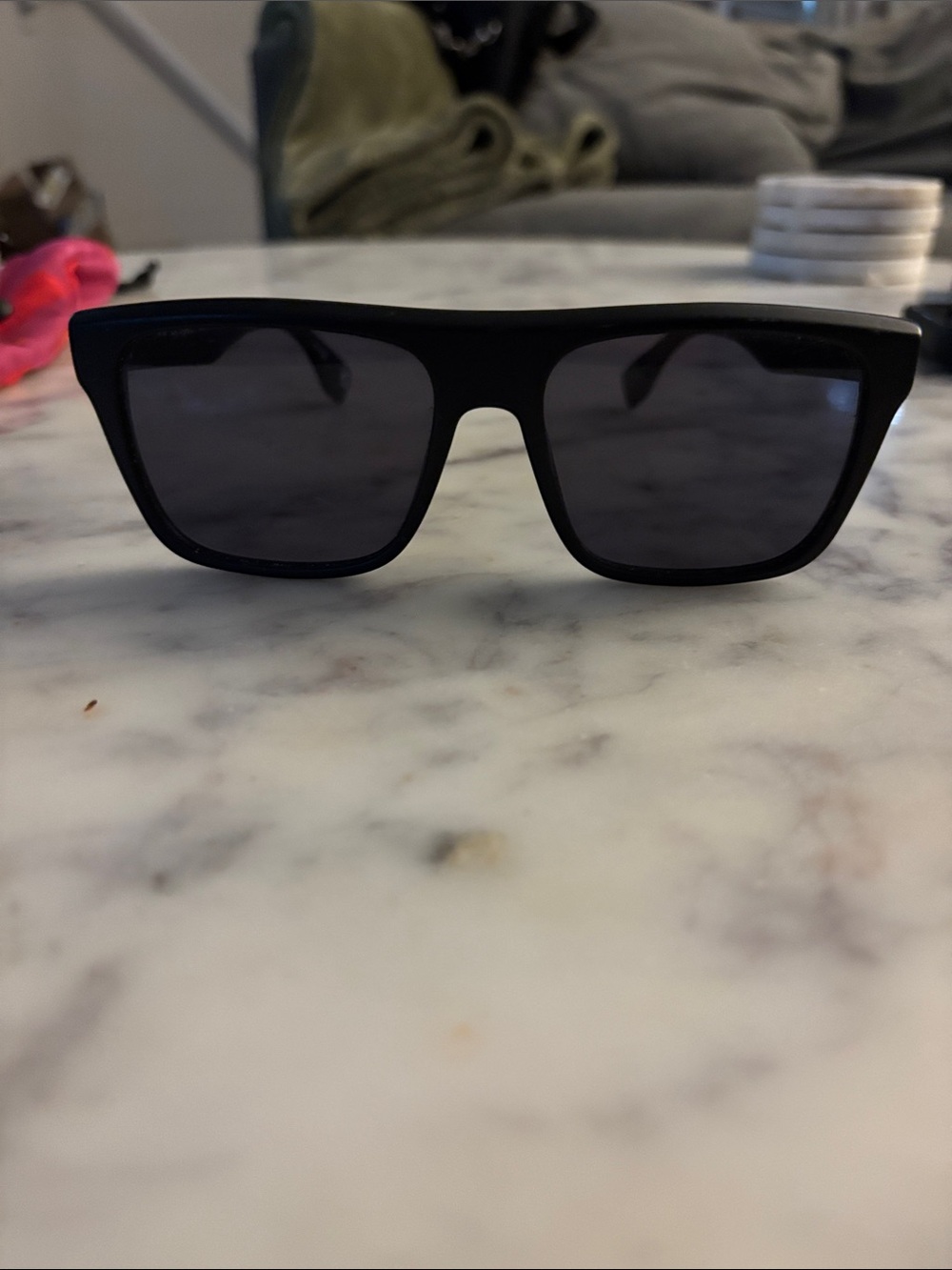 Le Specs Matt Black Rectangular Sunglasses